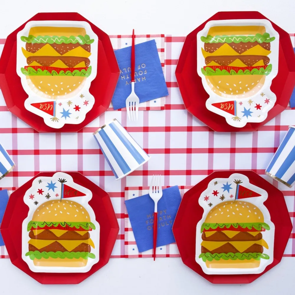 Hot Bonjour Fete Cherry Red Signature Large Plates