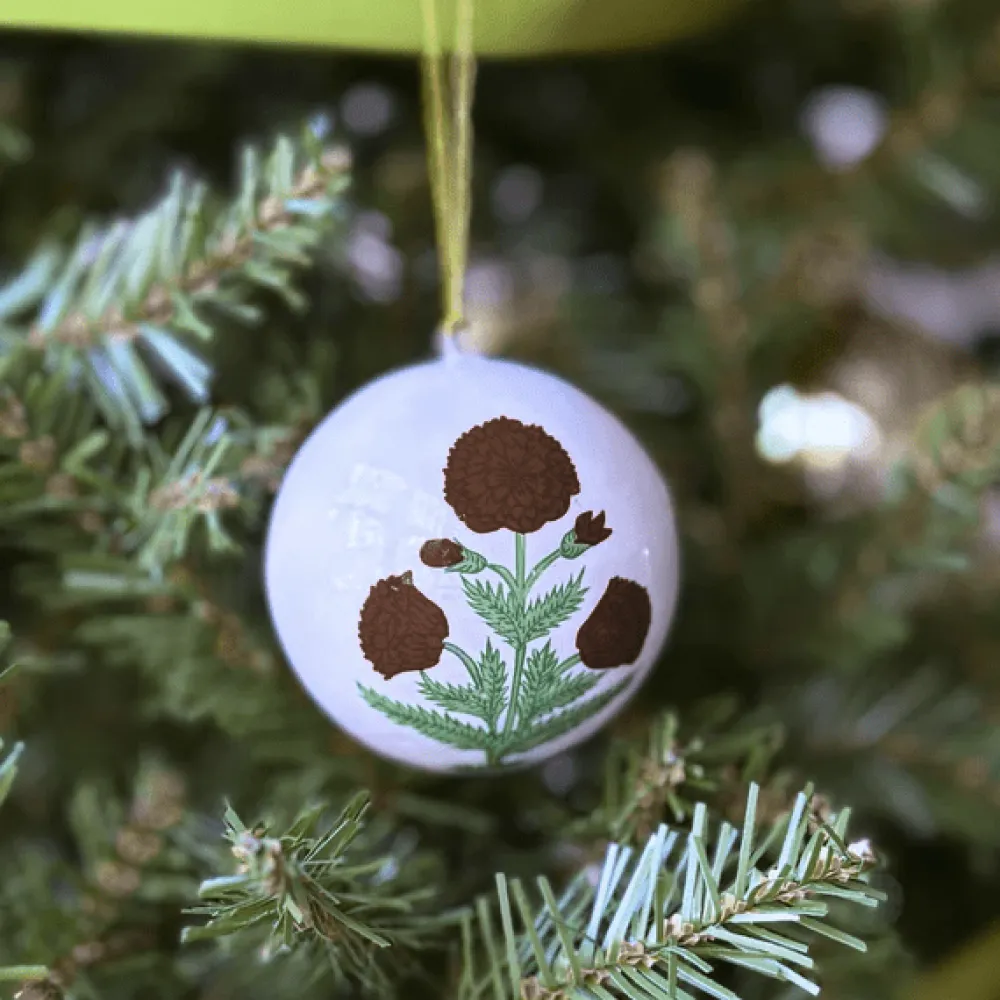 Online Trudie Chocolate Poppy Christmas Ornament - Set of 3