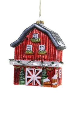 Sale Cody Foster Co. Christmas Barn Glass Ornament by Cody Foster