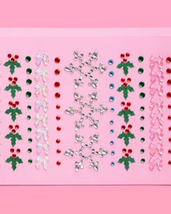 Discount xo, Fetti Christmas Face Gems - Snowflake & Mistletoe Set