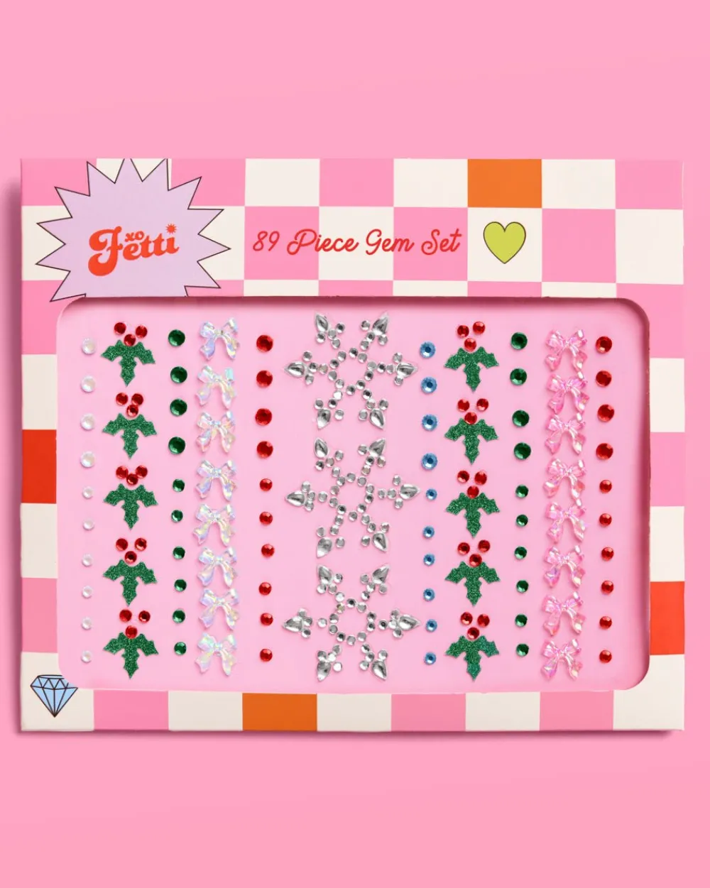 Discount xo, Fetti Christmas Face Gems - Snowflake & Mistletoe Set