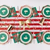 Outlet Bonjour Fete Christmas Floral Green Classic Dinner Plates