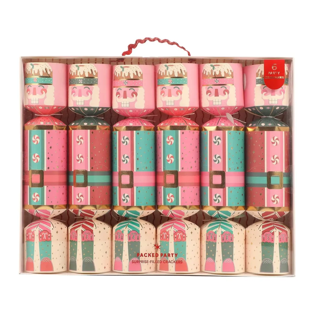 Sale Packed Party Christmas Nutcracker Holiday Crackers (Set of 6)