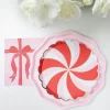 Outlet Bonjour Fete Christmas Peppermint Candy Small Scalloped Plates