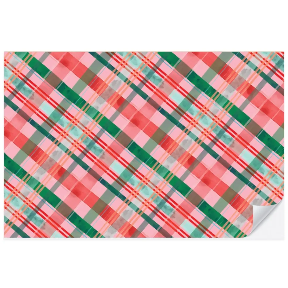 Best Cami Monet Christmas Plaid Paper Placemats