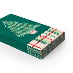New Bonjour Fete Christmas Tree Plaid Guest Towels