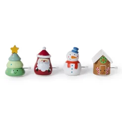 Best Two's Company Christmas Wooden Wind Up Spinning Toy