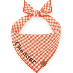 New The Foggy Dog Cider Gingham Dog Bandana