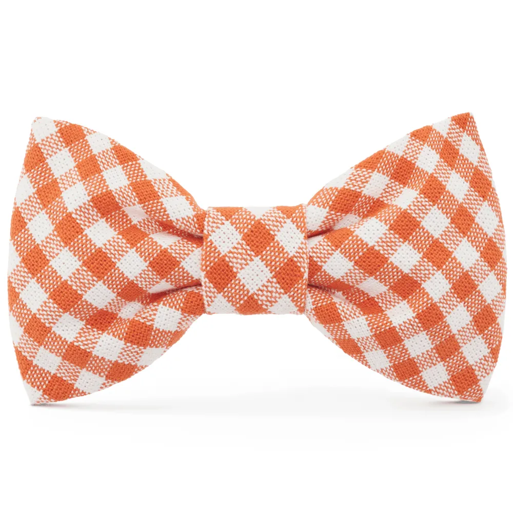 Online The Foggy Dog Cider Gingham Dog Bow Tie