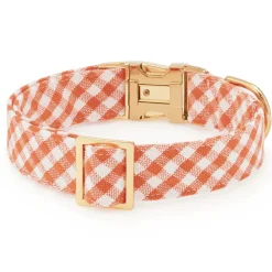 Discount The Foggy Dog Cider Gingham Dog Collar