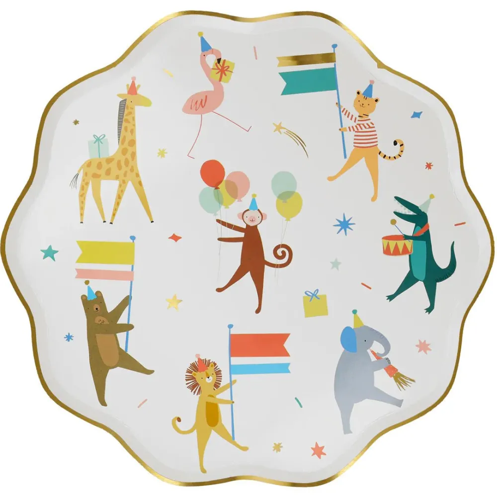 Discount Meri Meri Circus Party Animal Dinner Plates