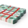 Sale Bonjour Fete Classic Christmas Plaid Large Napkins
