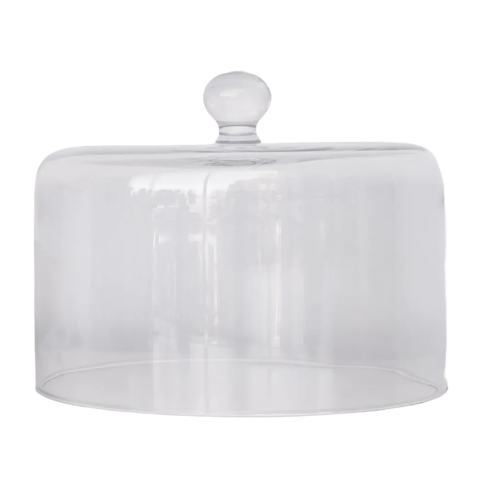 New Estelle Colored Glass Clear Glass Cake Stand Dome