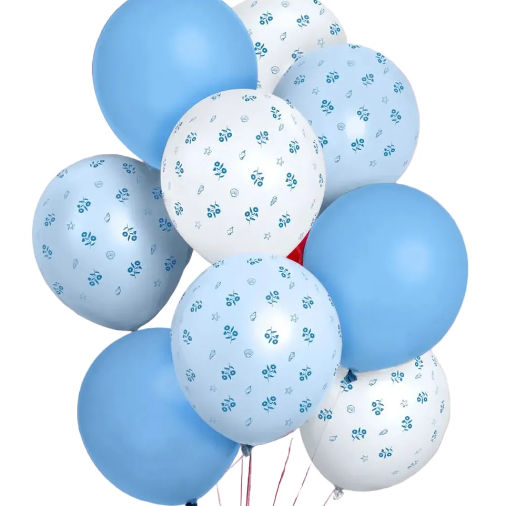 New xo, Fetti Coastal Blue Latex Balloons