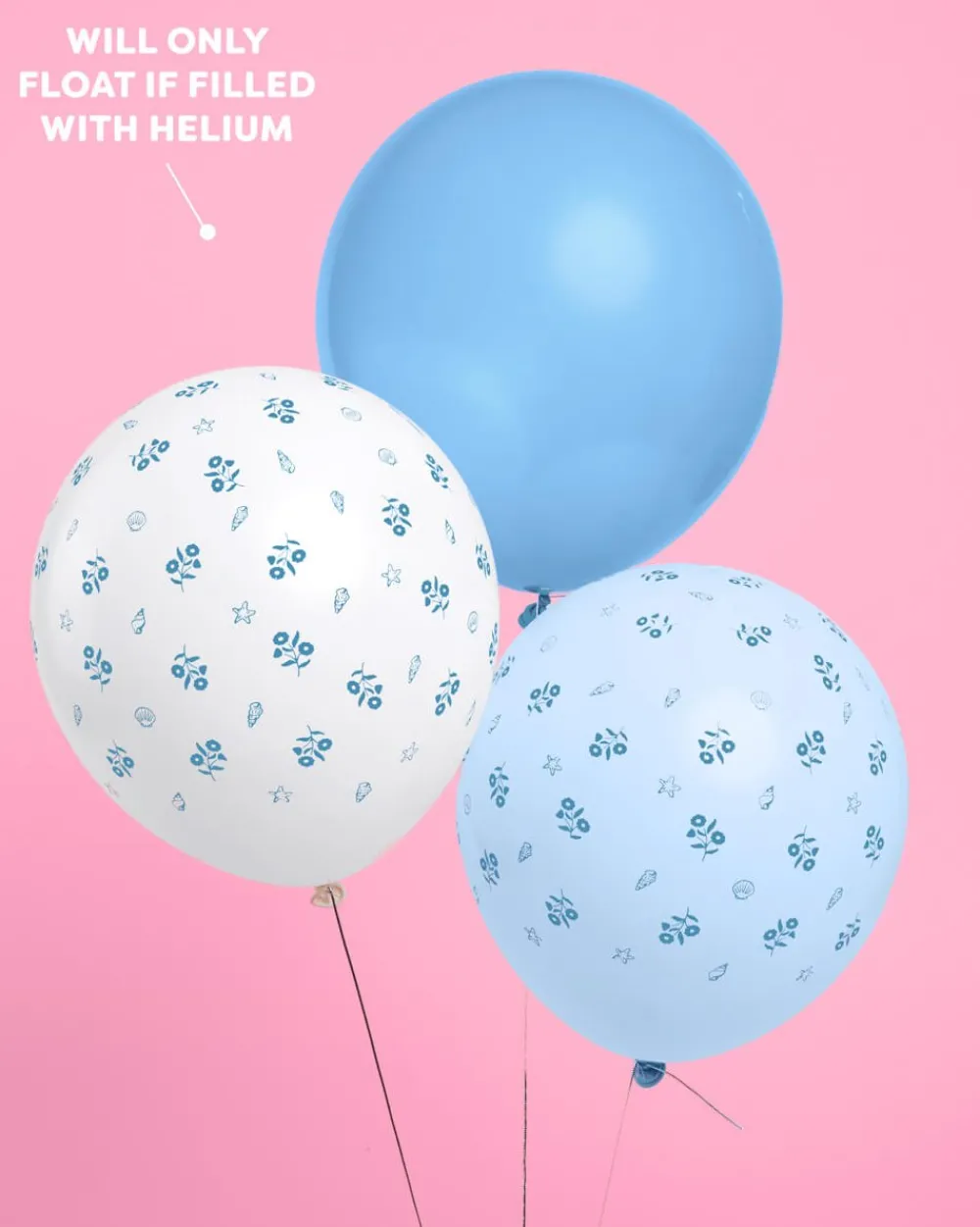 New xo, Fetti Coastal Blue Latex Balloons