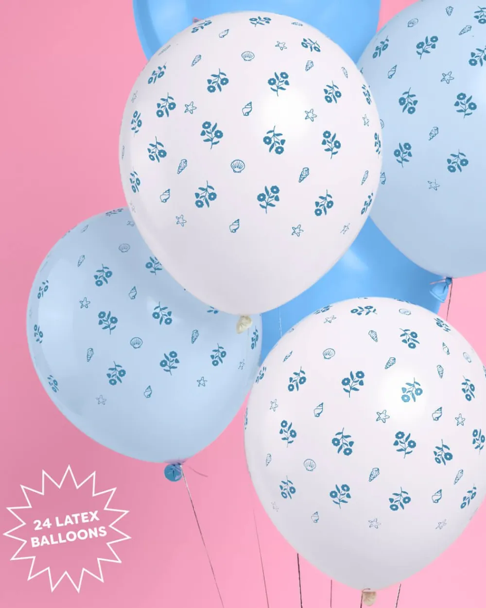 New xo, Fetti Coastal Blue Latex Balloons