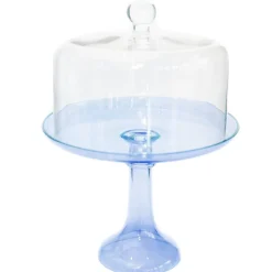 Best Estelle Colored Glass Cobalt Blue Glass Cake Stand