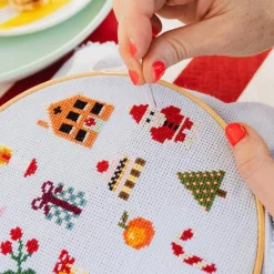 Sale Cotton Clara Craft Kits & Supplies Colorful Beginner Christmas Cross Stitch Kit