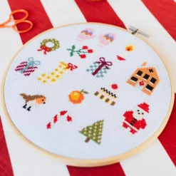 Sale Cotton Clara Craft Kits & Supplies Colorful Beginner Christmas Cross Stitch Kit
