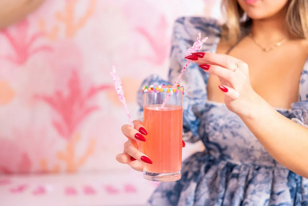 Online Packed Party Confetti Bunny Acrylic Drink Stirrers (4 ct)