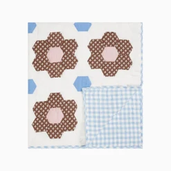 Hot Trudie Constance Chocolate Quilted Throw Blanket
