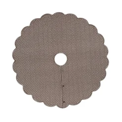 Trudie Constance Chocolate Reversible Scalloped Tree Skirt