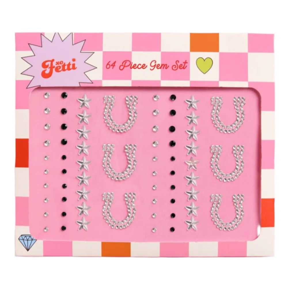 Online xo, Fetti Cowboy Face Gems - Star & Horseshoe Set
