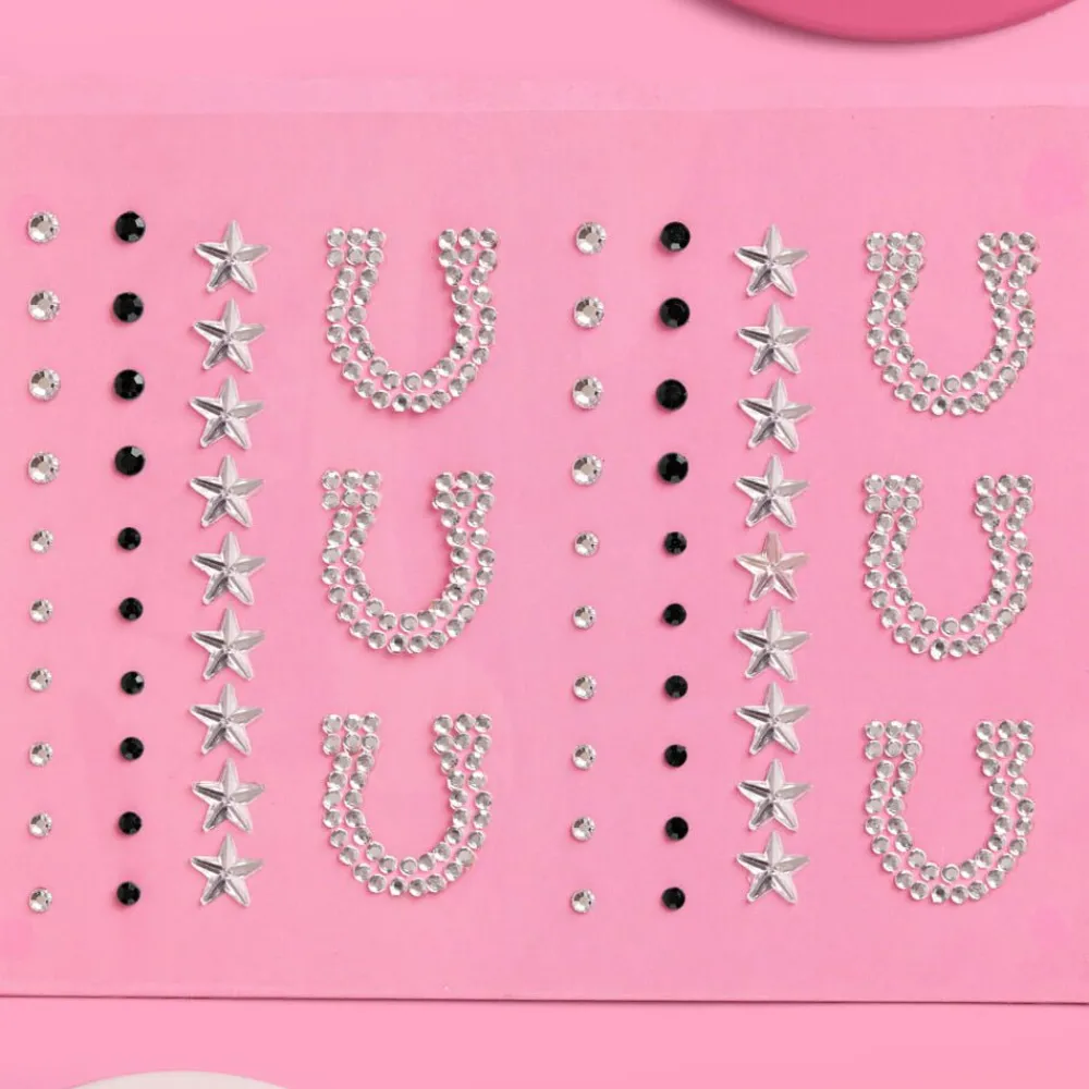 Online xo, Fetti Cowboy Face Gems - Star & Horseshoe Set