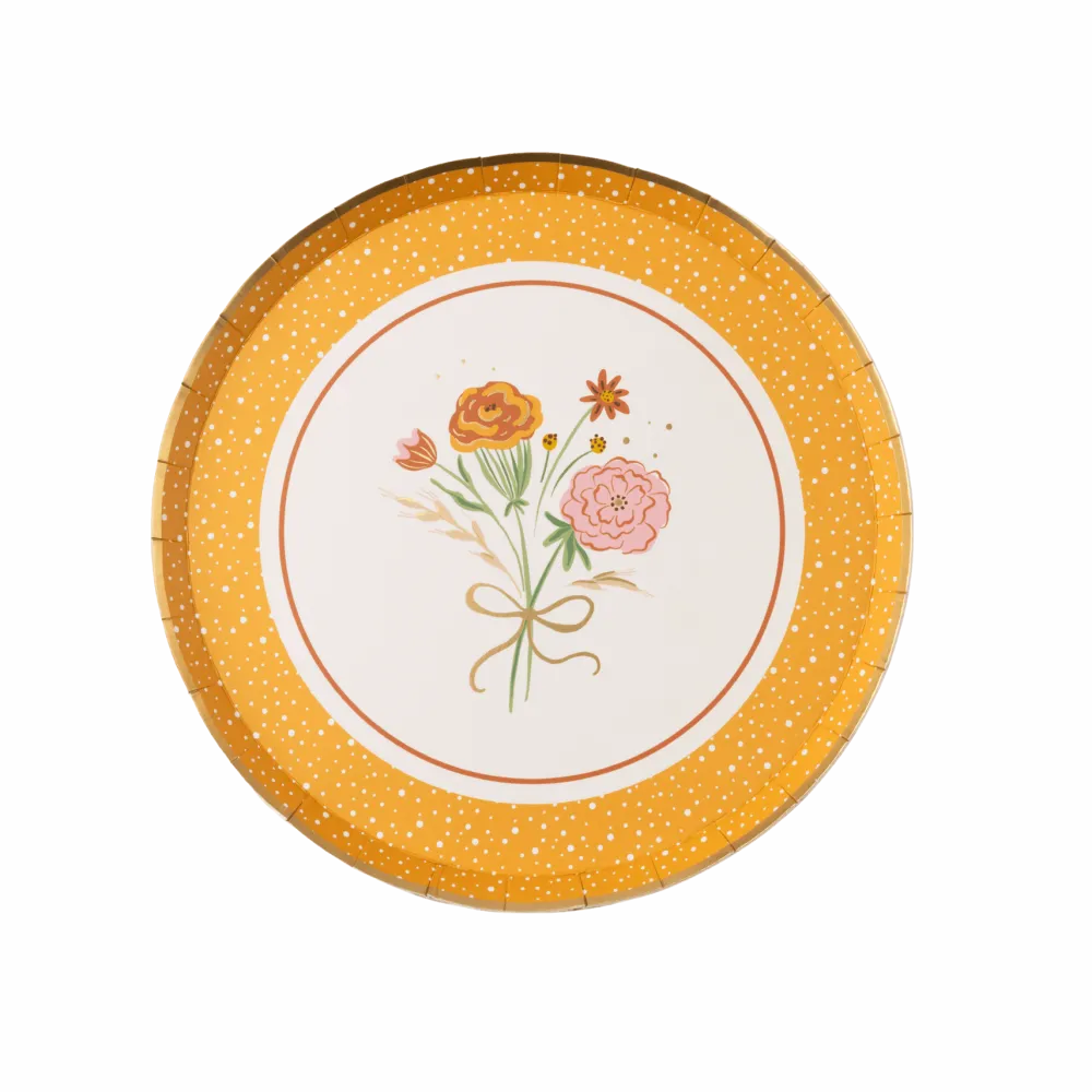 Sale Bonjour Fete Cozy Fall Florals Dessert Plates