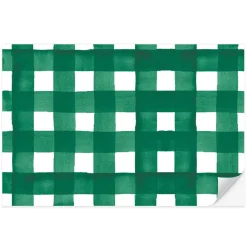 Sale Cami Monet Dark Green Gingham Paper Placemats