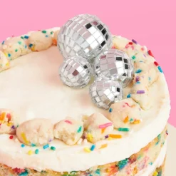 New xo, Fetti Disco Ball Cake Topper Set