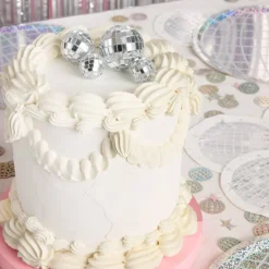 New xo, Fetti Disco Ball Cake Topper Set