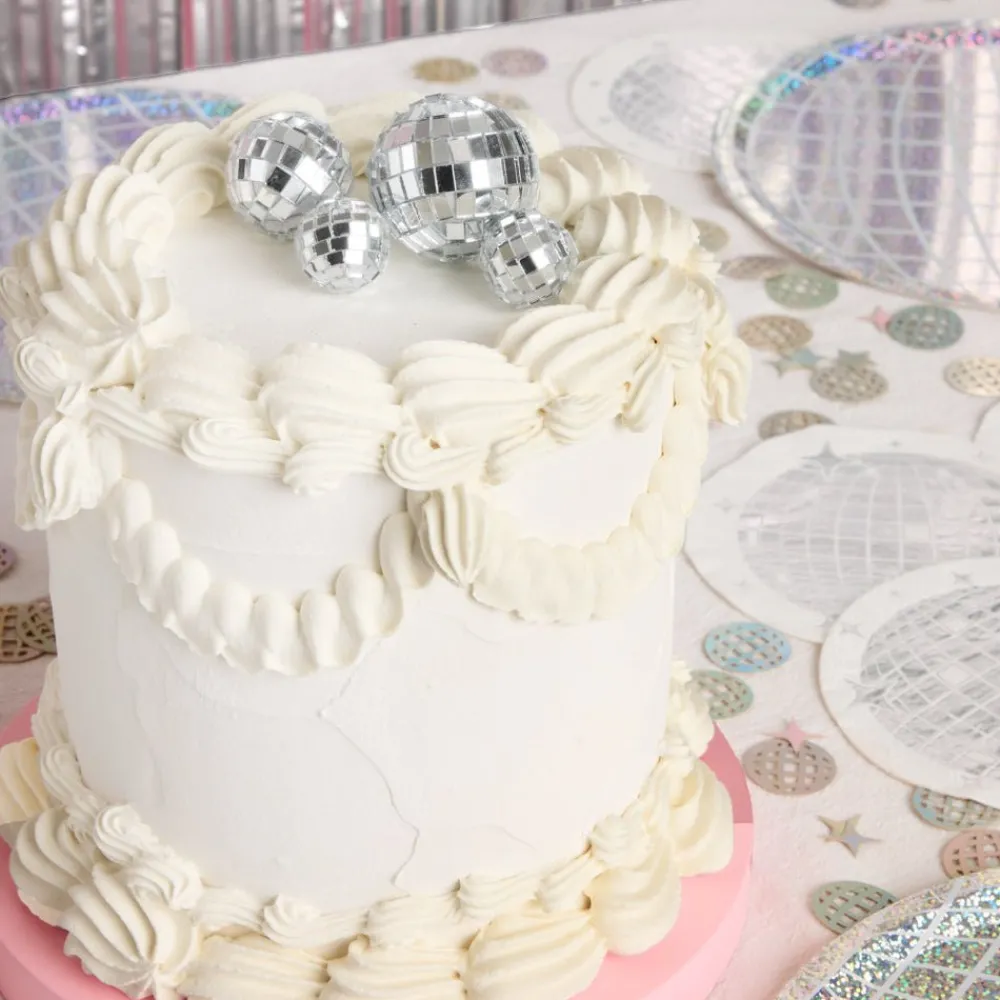 New xo, Fetti Disco Ball Cake Topper Set