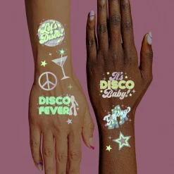 Hot xo, Fetti Disco Glow Temporary Tattoos