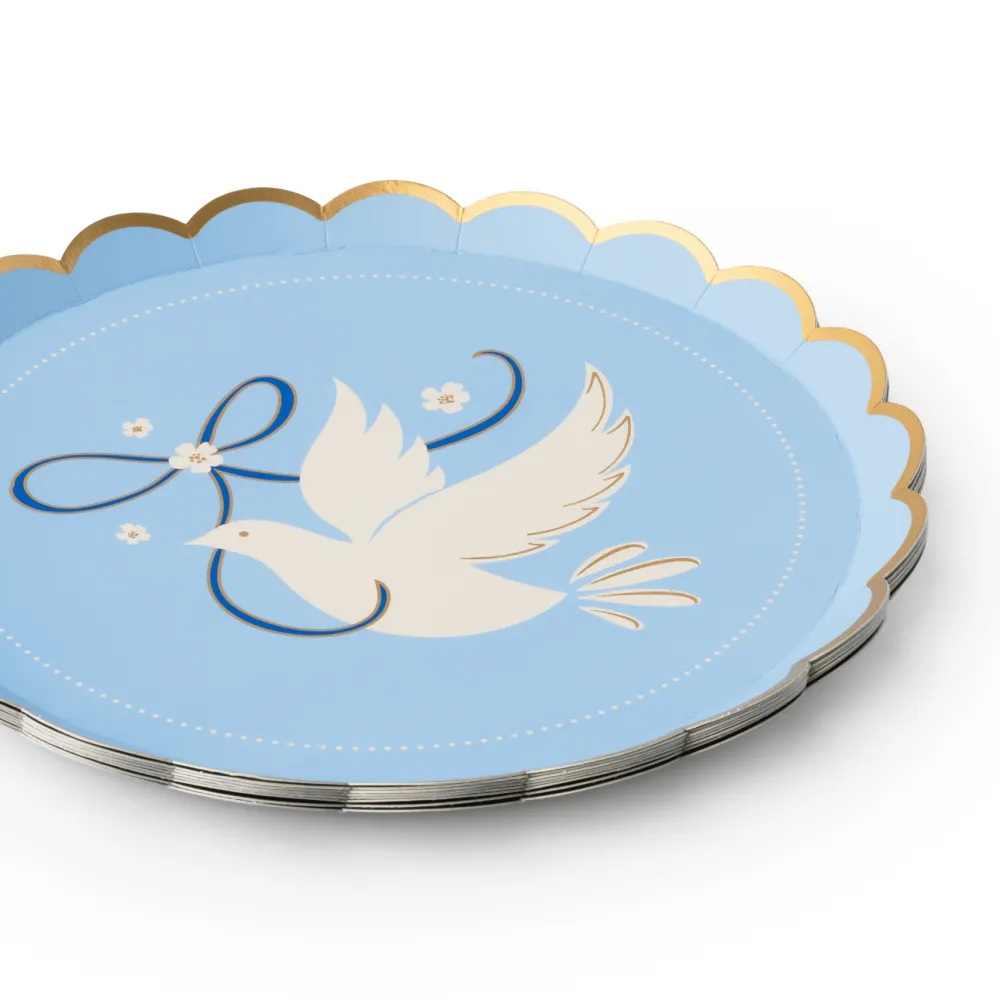 Hot Bonjour Fete Dove Sky Blue Small Plates