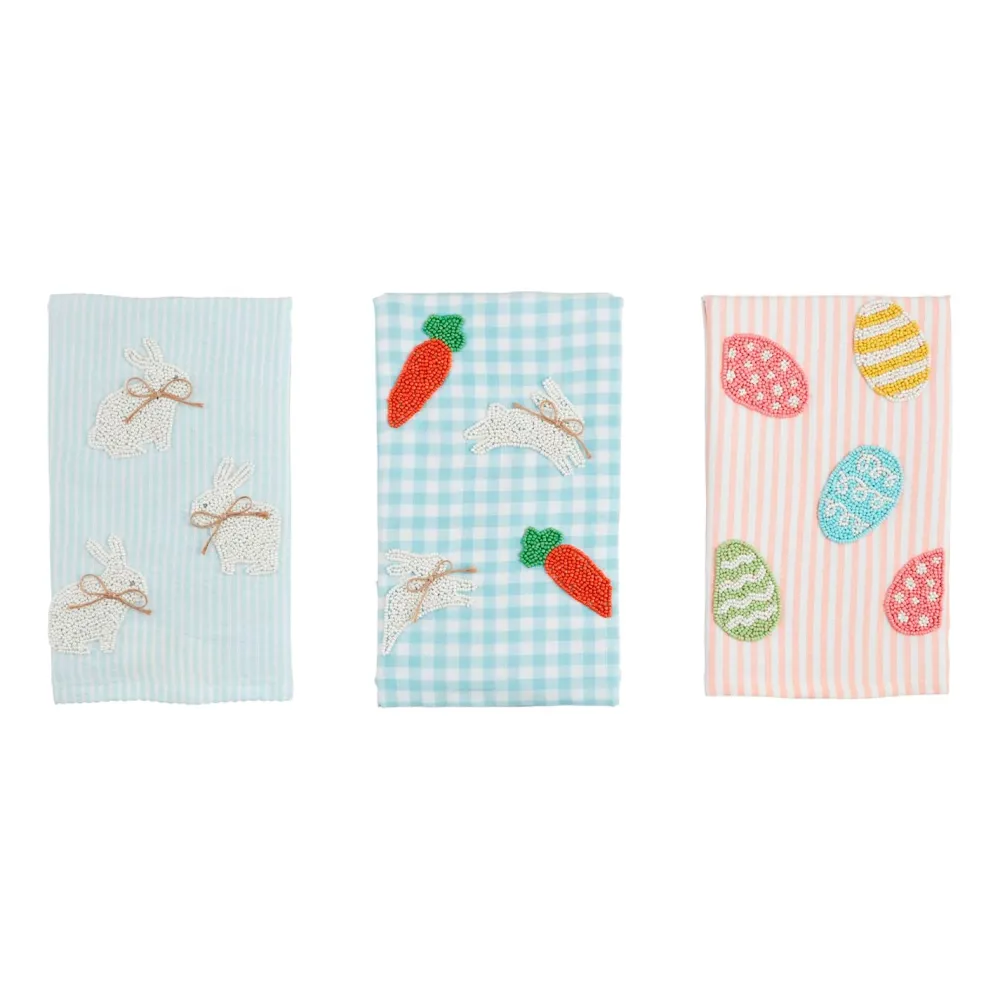 Best Mud Pie Easter Beaded Towel