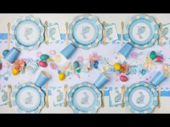 Hot Bonjour Fete Easter Bunny Pastel Floral Small Plates