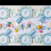 Bonjour Fete Easter Bunny Pastel Floral Small Napkins