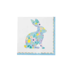 Bonjour Fete Easter Bunny Pastel Floral Small Napkins
