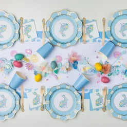 Bonjour Fete Easter Bunny Pastel Floral Small Napkins