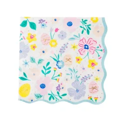 Hot Bonjour Fete Easter Pastel Floral Dinner Napkins