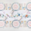 Best Bonjour Fete Elegant Blue & Gold Bow Dinner Plates