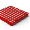 Clearance Bonjour Fete Elegant Cherry Red Gingham Dinner Napkins