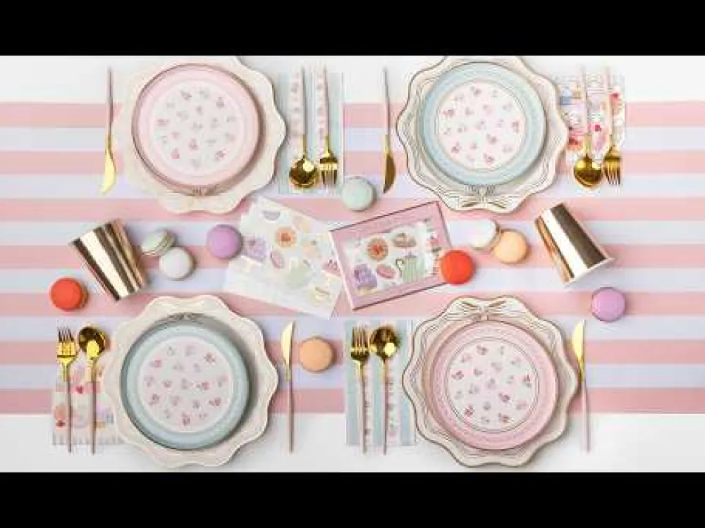 Best Bonjour Fete Elegant Cream & Gold Bow Dinner Plates