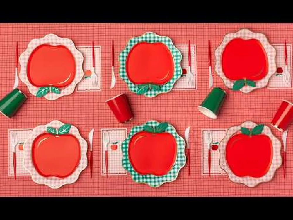 Outlet Bonjour Fete Elegant Emerald Green Gingham Dinner Plates