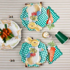 Clearance Bonjour Fete Elegant Emerald Green Gingham Dinner Napkins