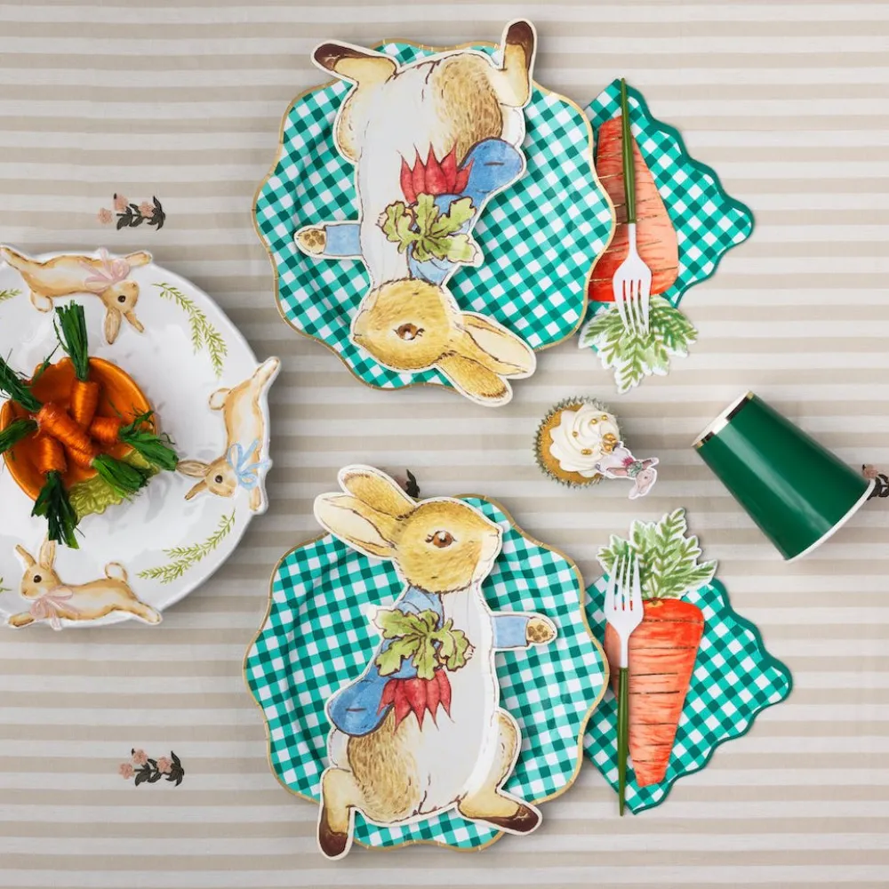 Clearance Bonjour Fete Elegant Emerald Green Gingham Dinner Napkins