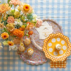 Bonjour Fete Elegant Fall Plaid Dinner Napkins