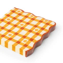 Bonjour Fete Elegant Fall Plaid Dinner Napkins