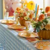 Discount Bonjour Fete Elegant Fall Plaid Dinner Plates
